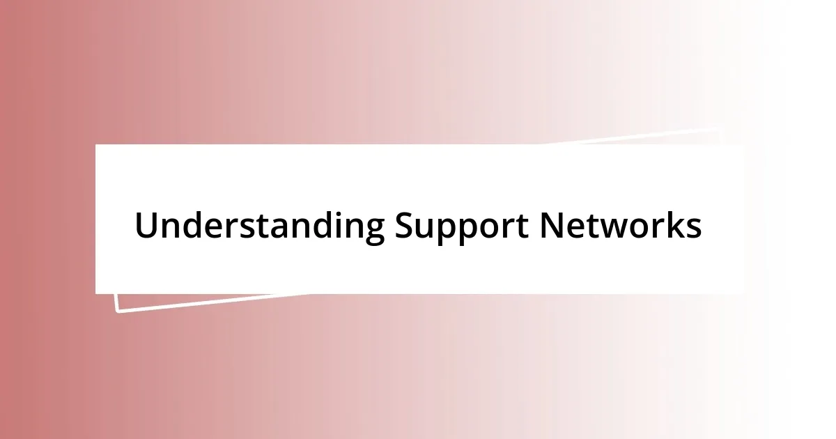 Understanding Support Networks